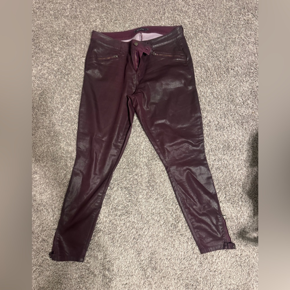 Level 99 Burgundy Ankle Pants